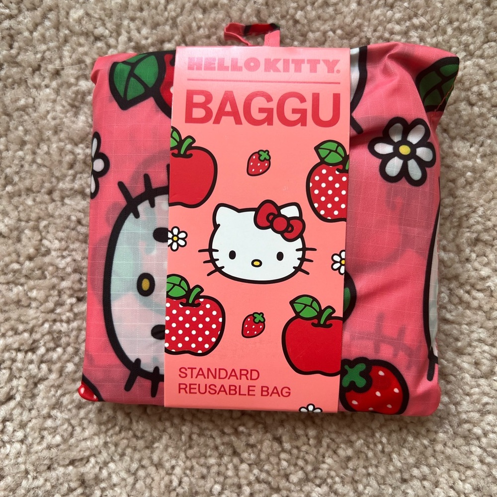 NWT BAGGU standard bag hello kitty with apples